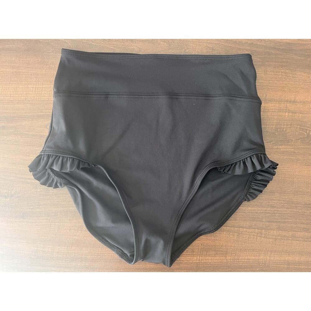 Tiger Friday Dance Bottoms Brief NWOT Size Adult Large Black Ruffle J